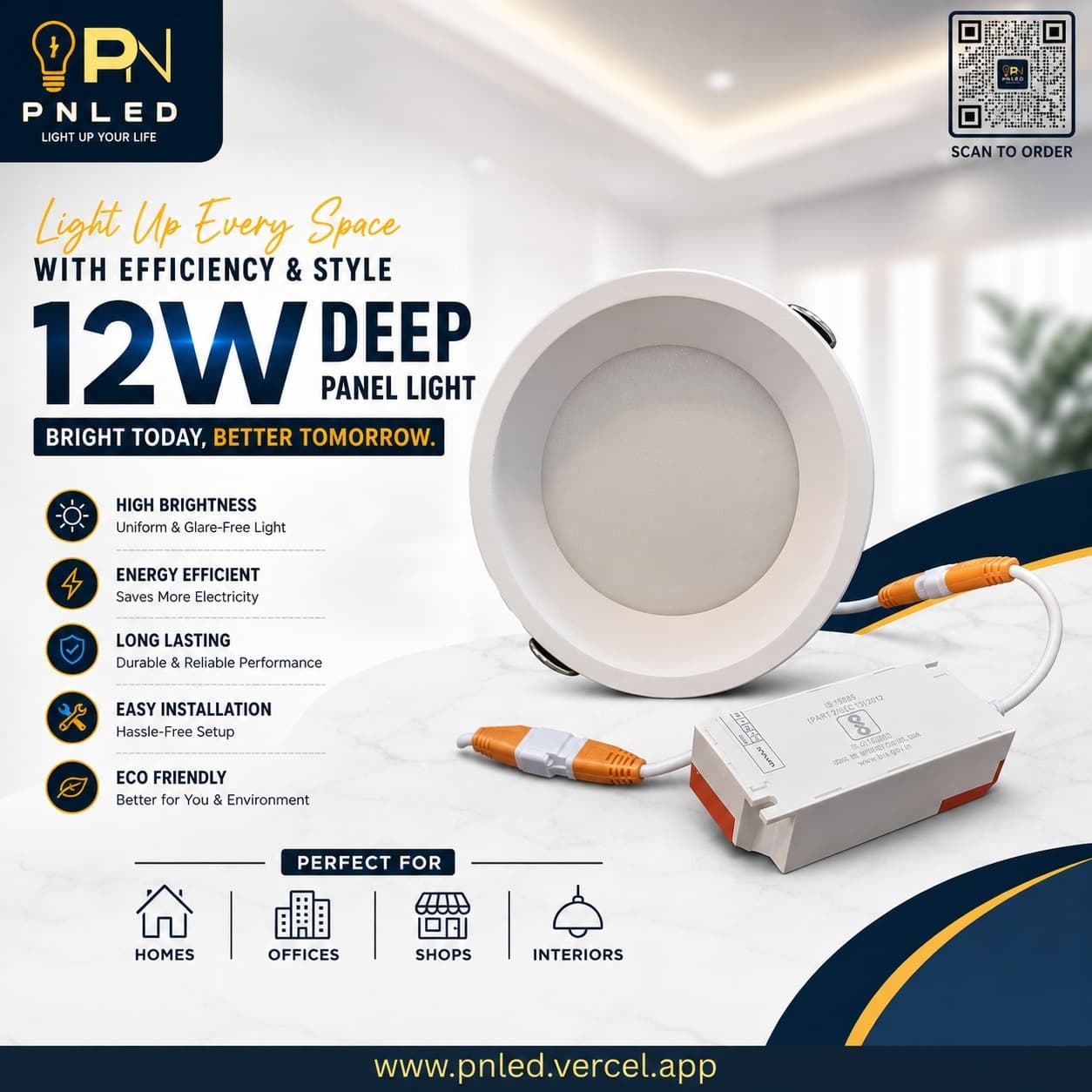 LED Panel Light 12W